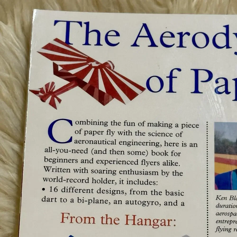 The World Record Paper Airplane Book by Jeff Lammers and Ken Blackburn (1994,...